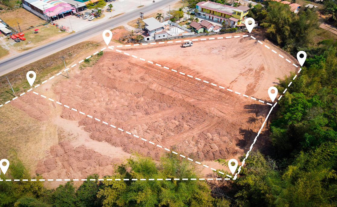 Lot empty for construction building